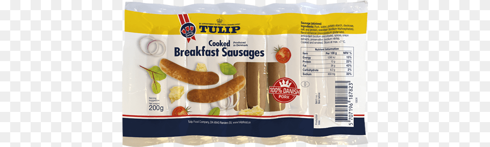 Tulip Breakfast Sausages 10x20g Folie China Frankfurter Wrstchen, Food Png