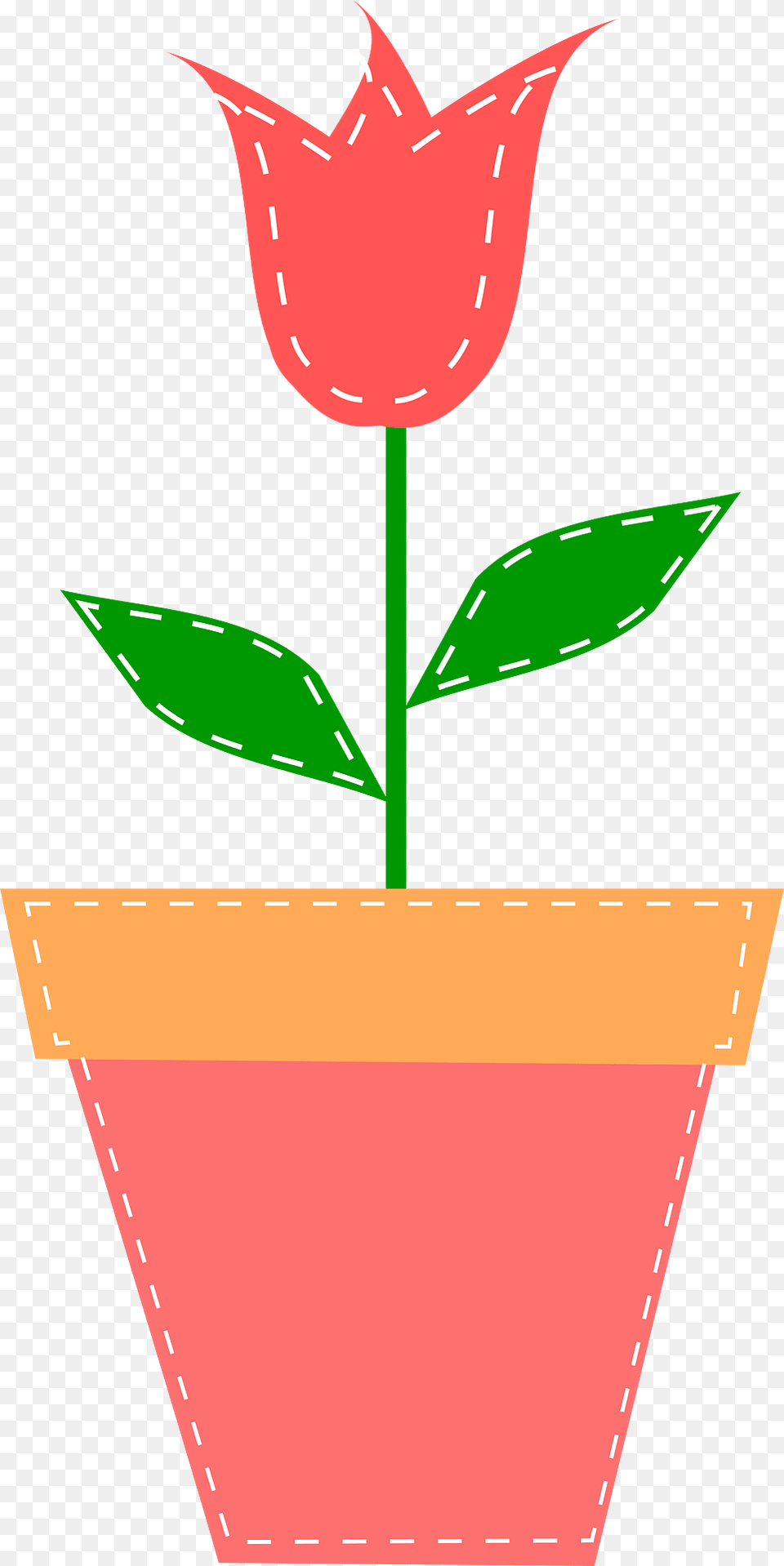 Tulip Clipart, Planter, Jar, Leaf, Plant Free Png Download