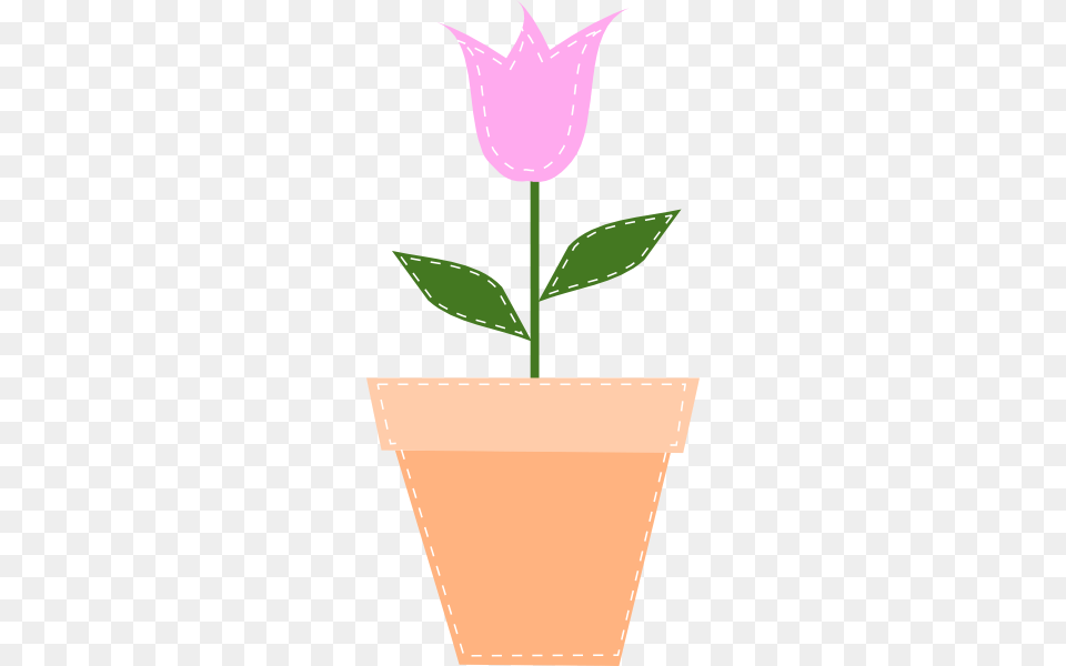 Tulip Clipart Small, Jar, Leaf, Plant, Planter Free Png