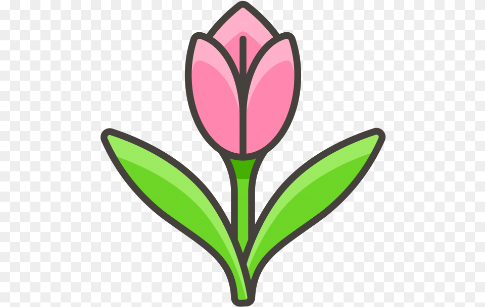 Tulip Emoji Icon Plantas Emoji, Flower, Leaf, Plant, Bud Free Png Download