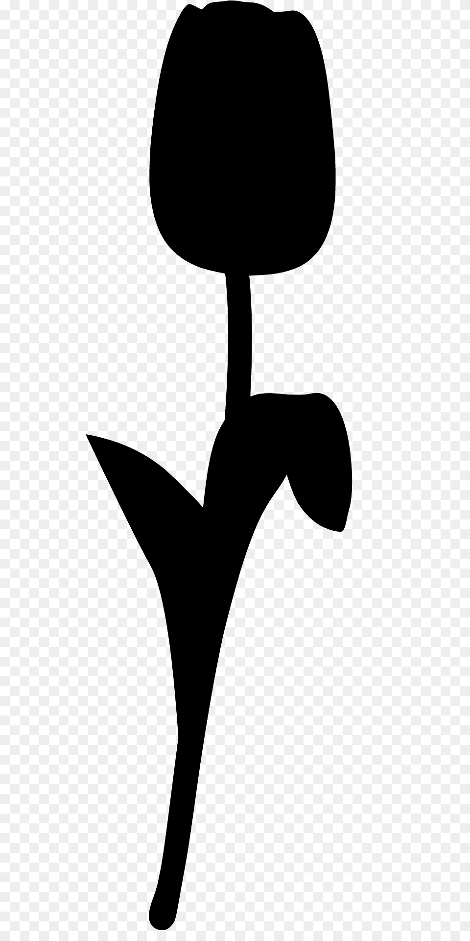 Tulip With Stem Silhouette, Cushion, Home Decor, Blade, Dagger Png Image