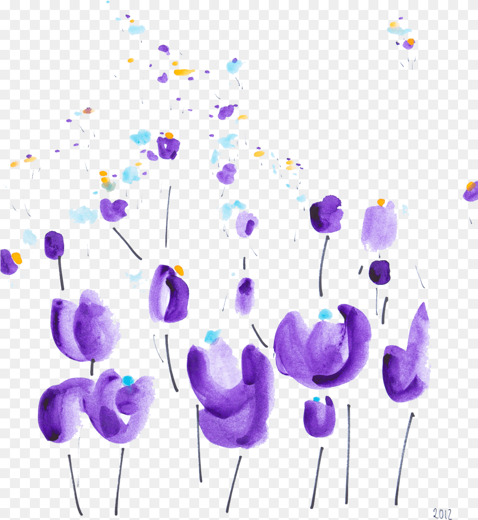 Tulipanes Violetas Tulipanes En Acuarela, Purple, Flower, Plant, Rose Free Transparent Png