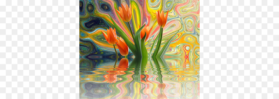 Tulips Art, Modern Art, Painting, Graphics Free Png Download