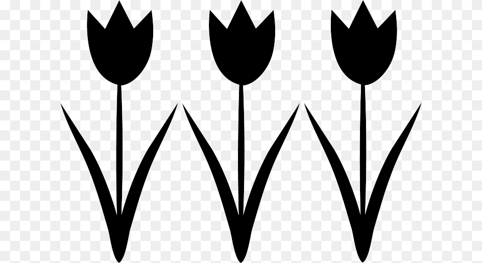 Tulips Clipart Black And White Clip Art Images, Weapon, Bow Png Image