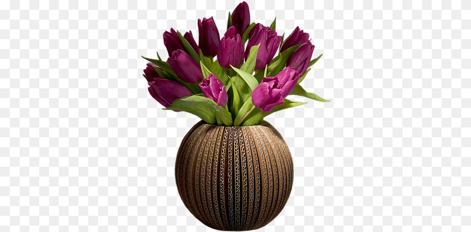 Tulips Vase Picture Vase With Flowers, Flower, Flower Arrangement, Flower Bouquet, Plant Png