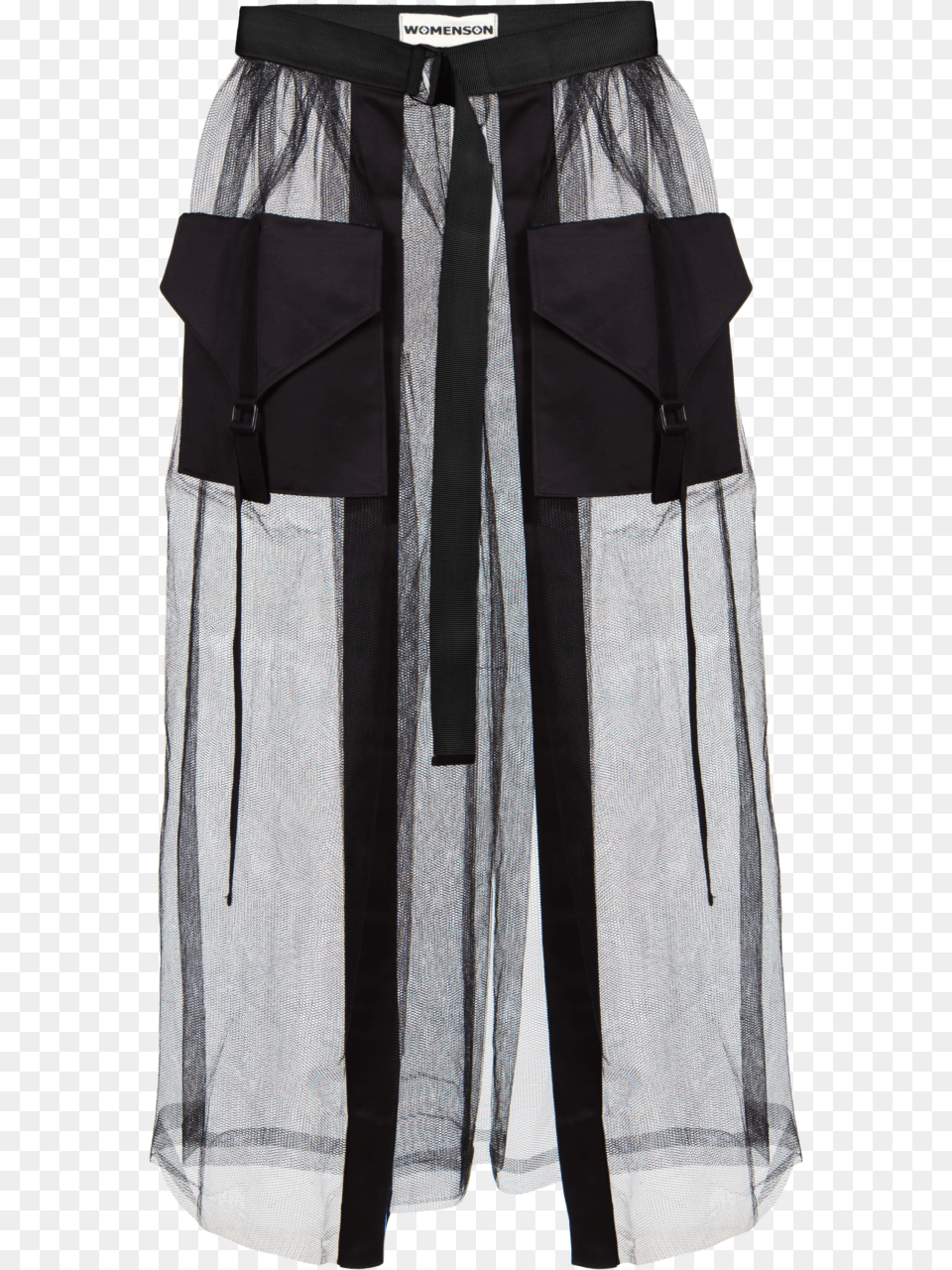 Tulle Cargo Pocket Skirt Black Skirt, Clothing, Coat, Shorts Free Png Download