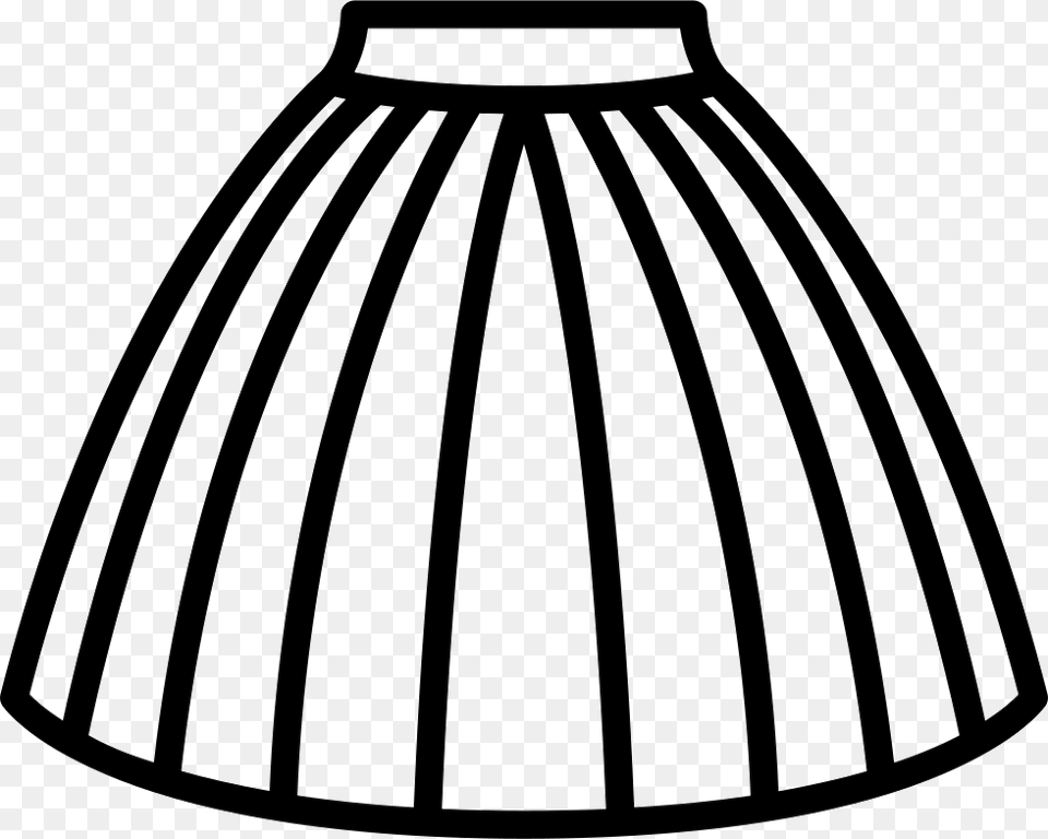 Tulle Skirt Skirts Clipart Black And White, Lamp, Lampshade Png