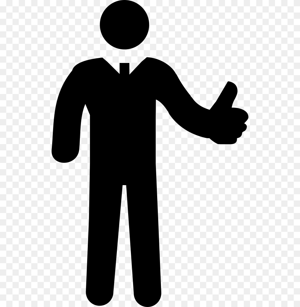 Tumb Up Business Man, Stencil, Body Part, Hand, Person Free Png Download