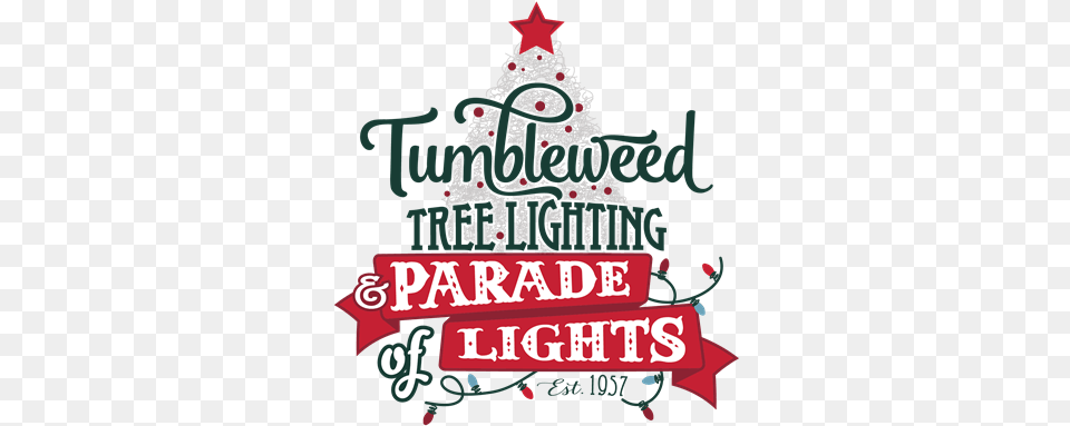 Tumbleweed Tree Lighting Ceremony City Of Chandler Christmas Tree Lighting Logo, Dynamite, Weapon, Envelope, Greeting Card Free Transparent Png