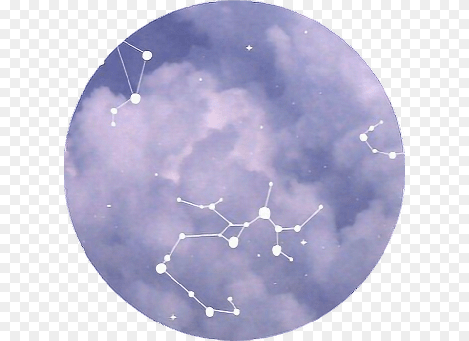 Tumblr Aesthetic Icon Iconic Icons Circle Polaroid Pastel Purple Aesthetic, Nature, Night, Outdoors, Astronomy Free Transparent Png