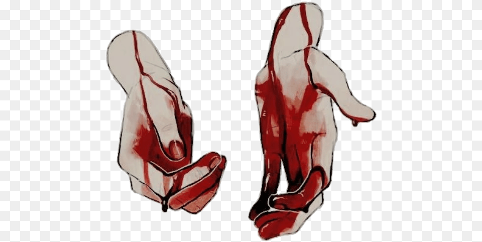 Tumblr Aesthetic Vaporwave Hands Sticker By Angie Hand With Blood Drawing, Body Part, Person, Baby Free Png