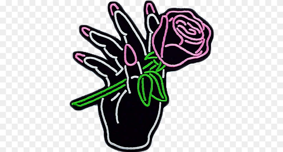 Tumblr Arm Hand Rose Roses Flower Flowers Freetoedit, Light, Purple, Clothing, Glove Free Transparent Png