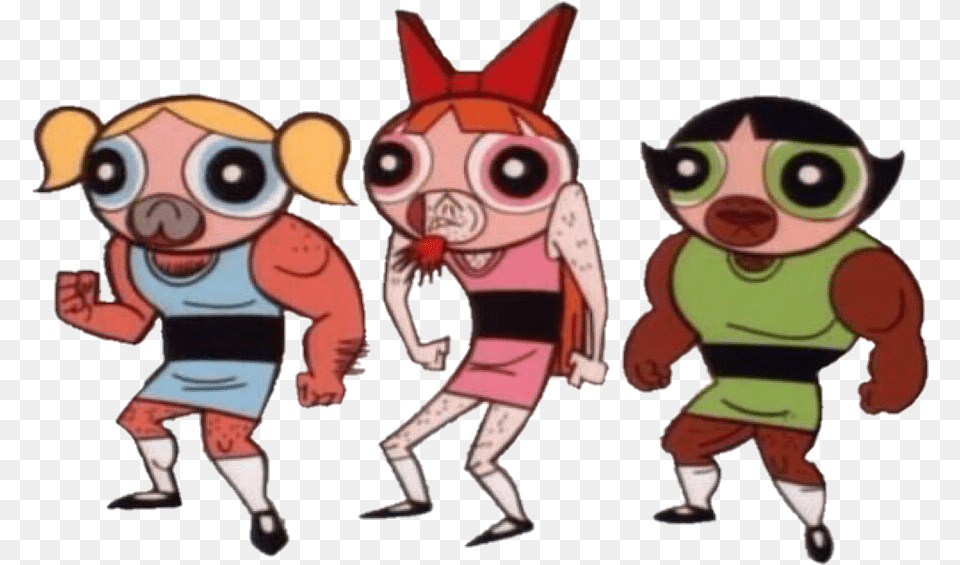 Tumblr Chicassuperpoderosas Powerpuff Girls Imposters, Baby, Person, Face, Head Free Png