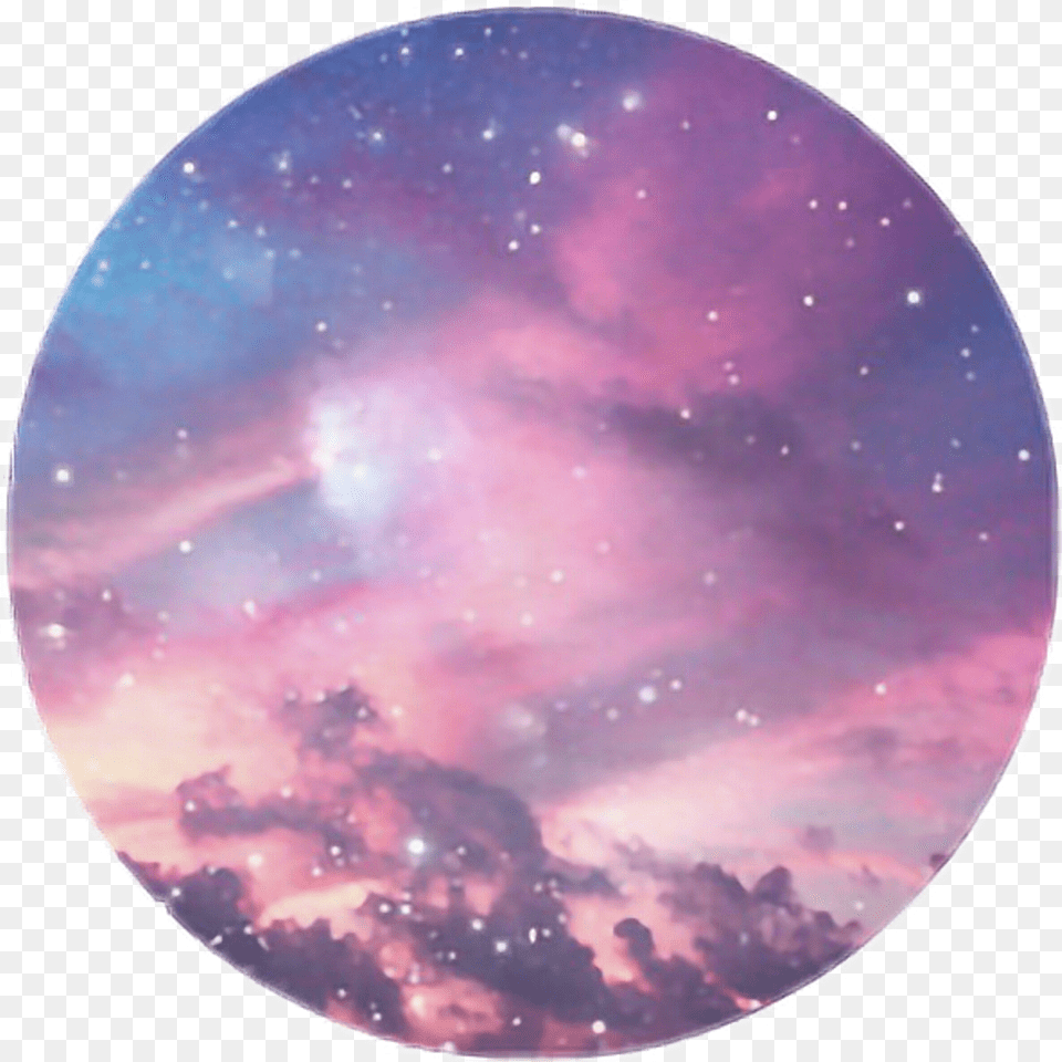 Tumblr Circle Graphic Pastel Galaxy Circle, Nature, Night, Outdoors, Astronomy Free Png Download