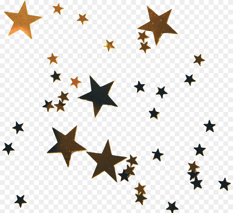 Tumblr Collage Christmas Gold Stars Clear Background Make Love To An Aries, Star Symbol, Symbol Free Transparent Png