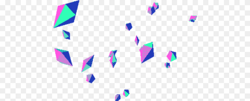 Tumblr Cyber Colorful Aesthetic Vaporwave, Paper, Confetti Free Png