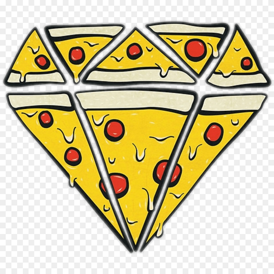 Tumblr Diamond Diamante Pizza Freetoedit, Symbol, Logo, Text Png Image
