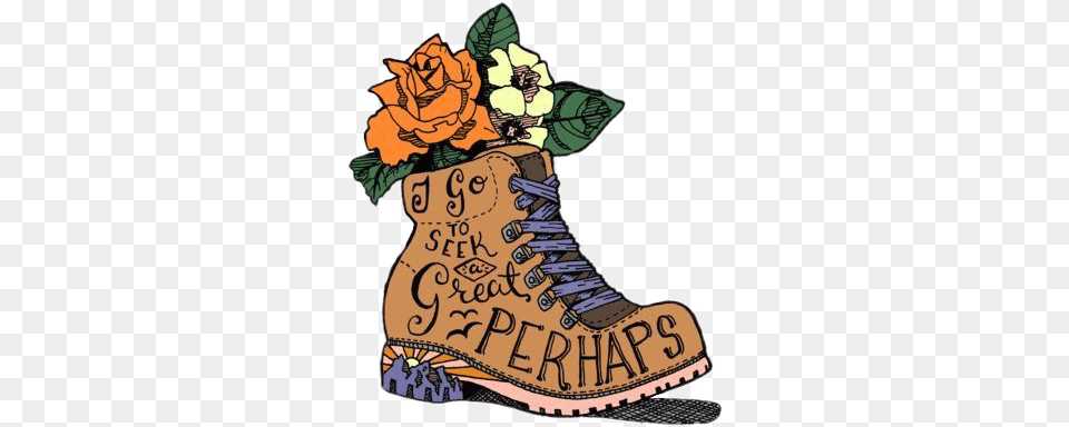Tumblr Flores Flor Zapato Hipster Flowerfreetoedit, Boot, Clothing, Footwear, Dynamite Png Image