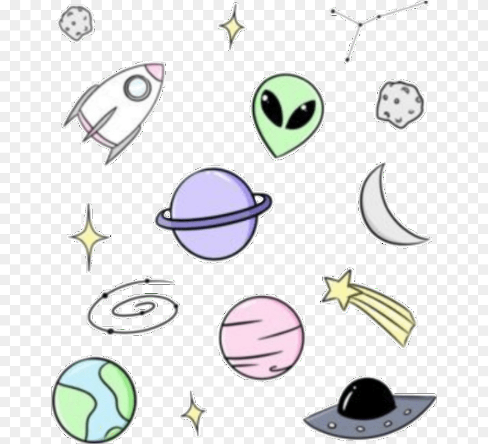 Tumblr Galaxy Aliens Cute Kawaii Pastel Pastelcolors Pastel Aesthetic Design, Astronomy Png Image