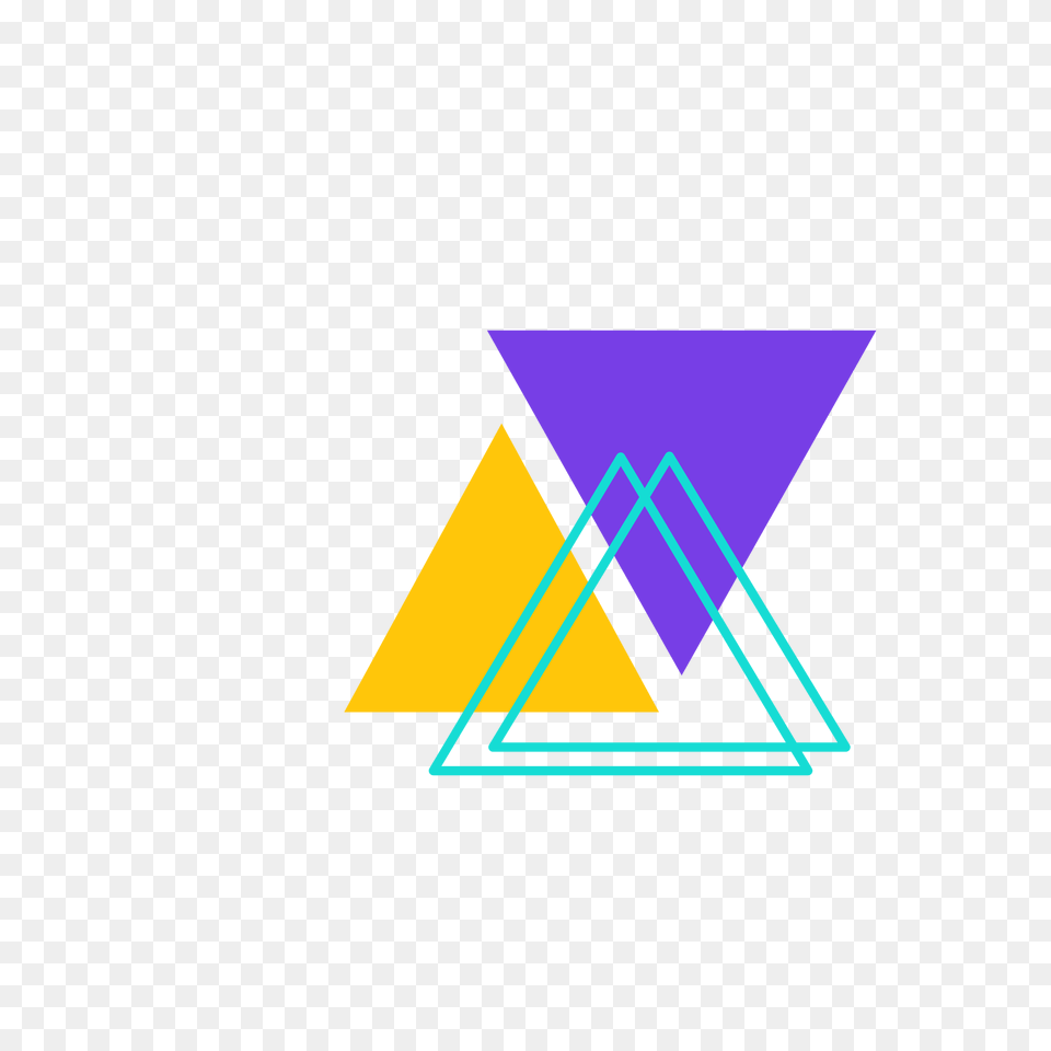 Tumblr Geometric Kpop Triangle Yellow Purple Blue Png Image