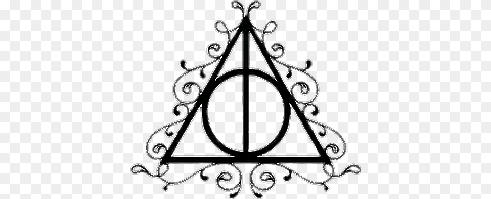 Tumblr Harry Potter Potter Blackandwhite Reliquias De, Chandelier, Lamp, Triangle Free Png Download