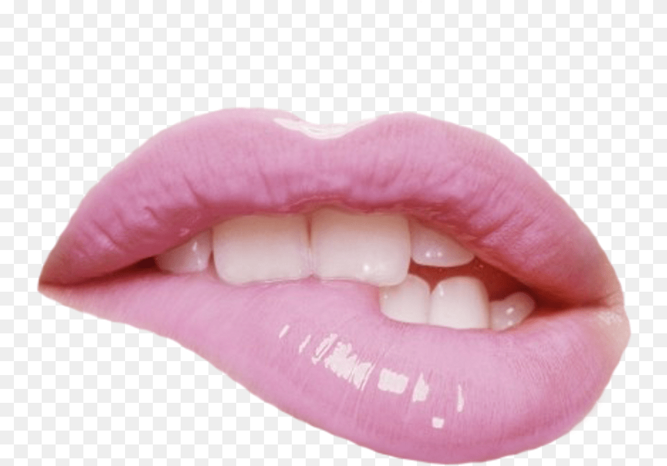 Tumblr Kawaii Cute Picsart Sticker Pink Mouth Freet Kylie Jenner Lips Art, Body Part, Person, Teeth, Baby Free Transparent Png