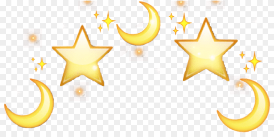 Tumblr Kawaii Emoji Kawaiipastelgoth Crescent, Star Symbol, Symbol, Person, Nature Png