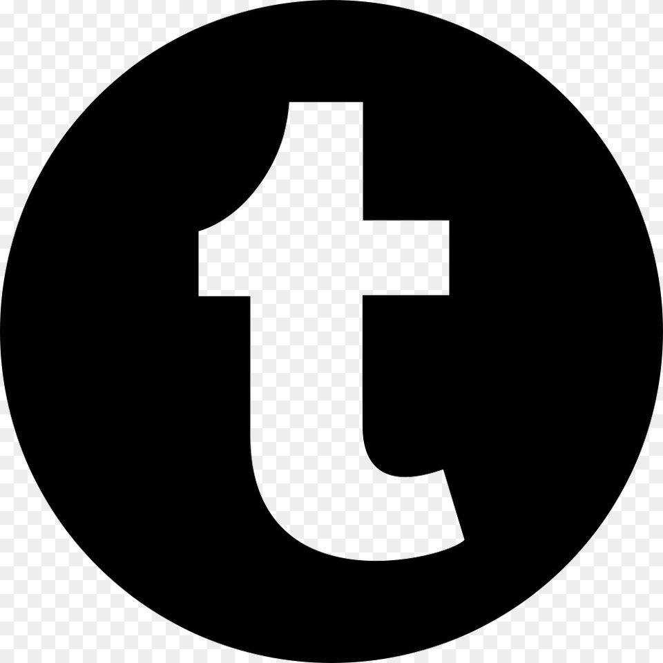 Tumblr Logo Facebook Circle Icon, Symbol, Cross, Text, Number Free Png Download