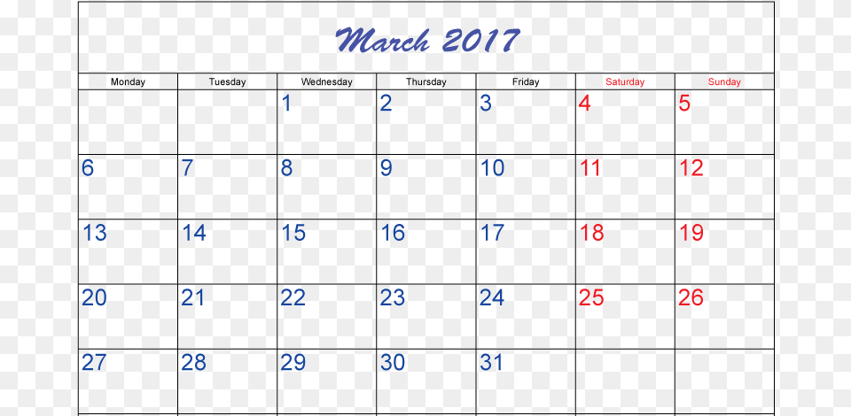 Tumblr March 2017 Calendar 2011 Calendar, Text Free Png Download