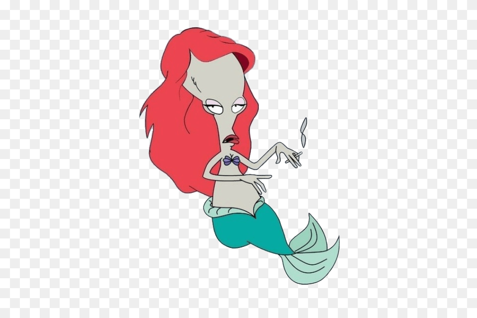 Tumblr Mermaid, Baby, Person, Cartoon, Art Free Png Download