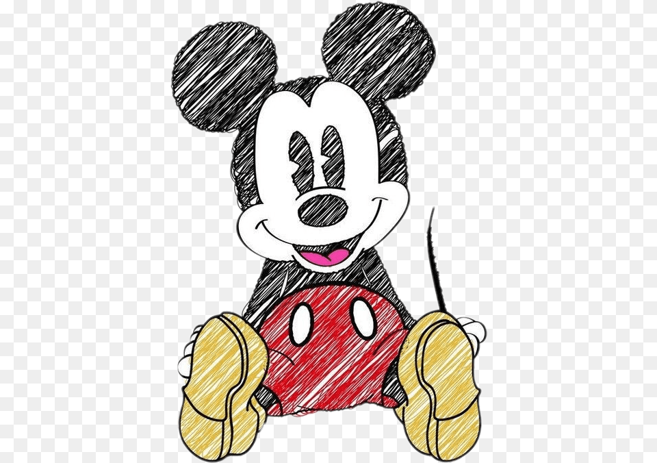 Tumblr Mickey Mouse Mickey Mouse, Art, Drawing, Baby, Person Free Png Download