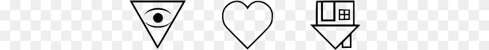 Tumblr 500 Pixel Line Art Simbolos De The Neighbourhood, Heart, Triangle Png Image
