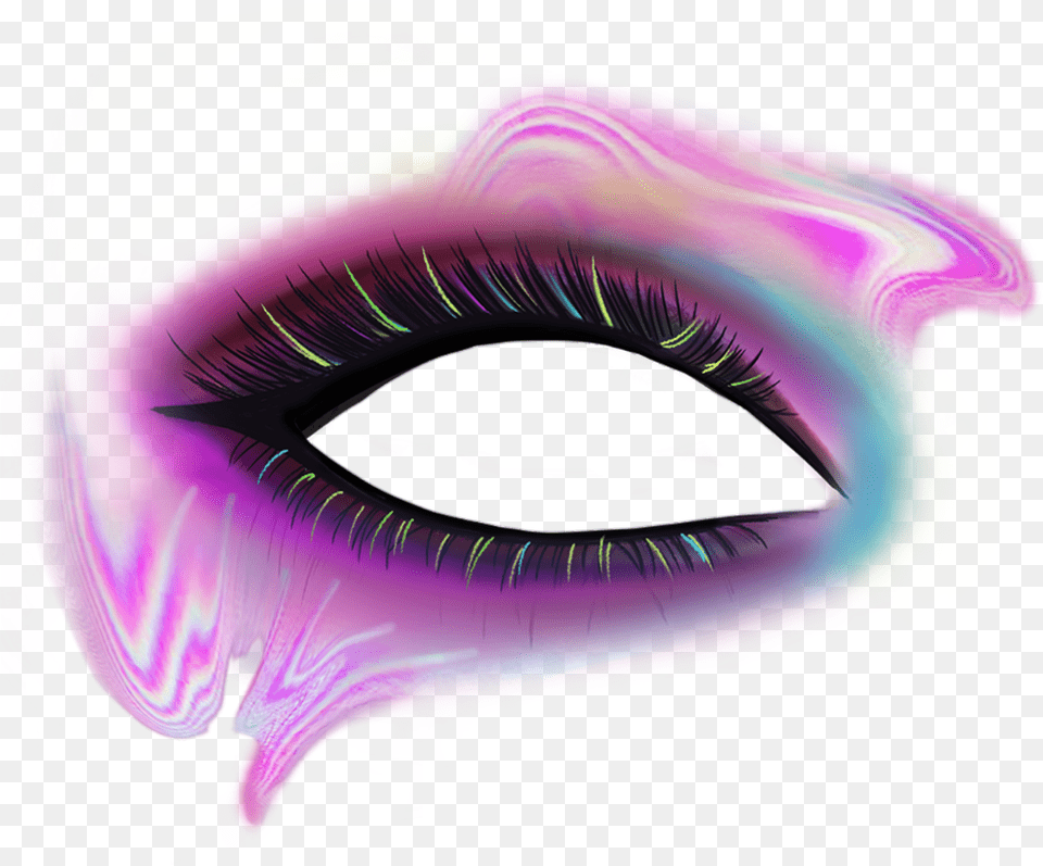 Tumblr Nebulosa Galaxy Galaxia Colorful Pink Eyelash Extensions, Art, Graphics, Adult, Female Free Png Download