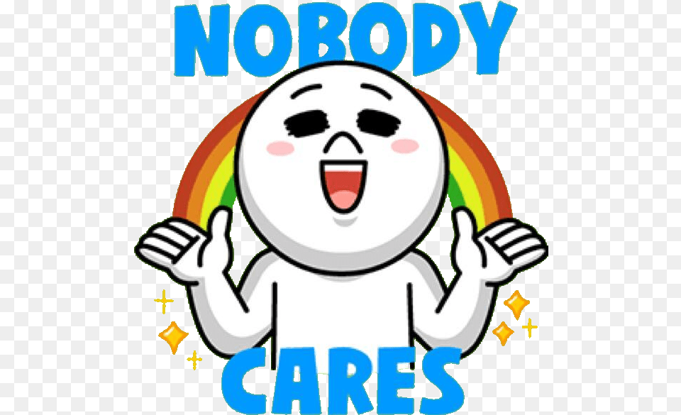 Tumblr Nhl8pmr8fs1qloz75o1 1280 Nobody Cares Line Sticker, Baby, Person, Face, Head Free Png