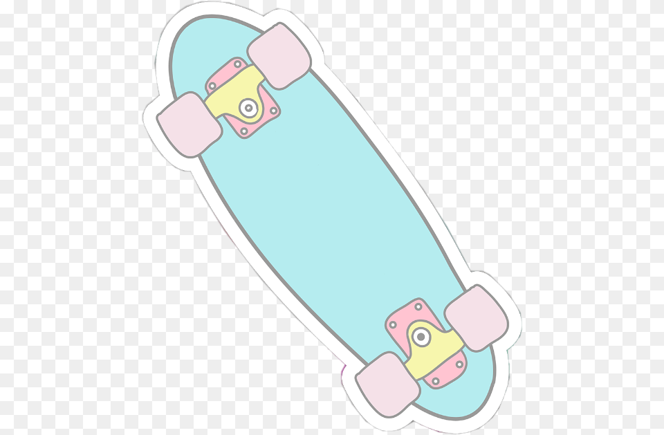 Tumblr Pennyboard Mint Rosa Sticker Skateboarding Skateboard Tumblr Sticker, Smoke Pipe Png Image