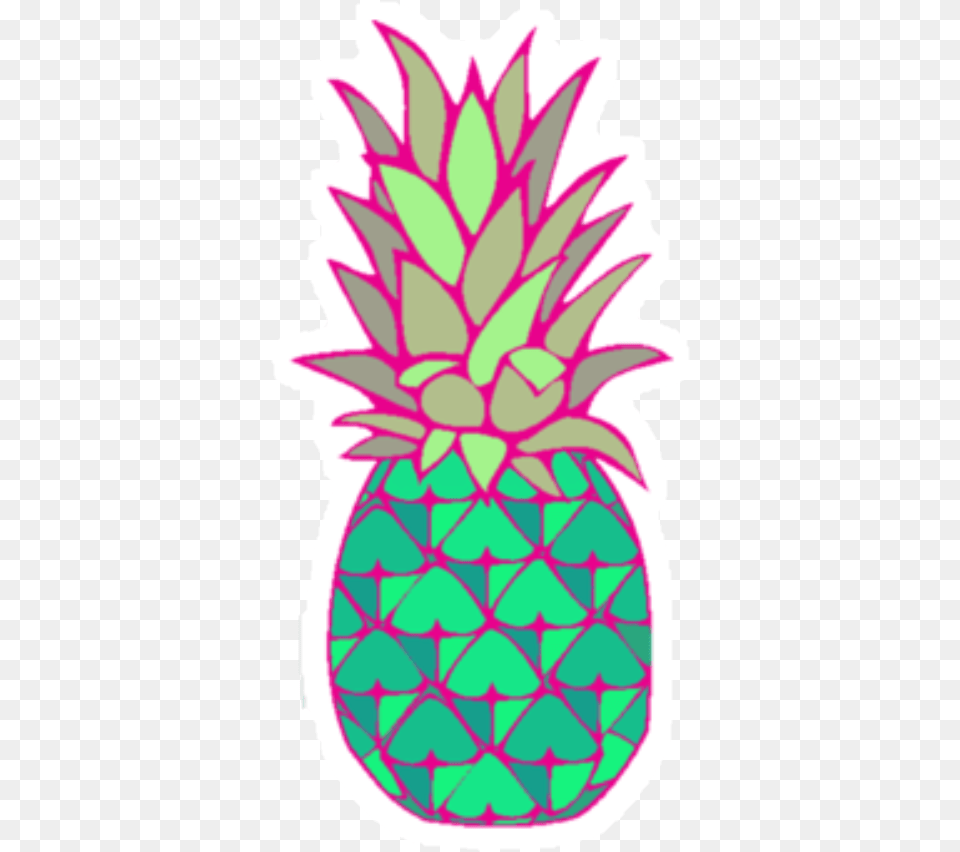 Tumblr Pineapple Stickers Pineapple, Food, Fruit, Plant, Produce Free Transparent Png