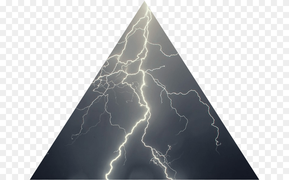 Tumblr Sky Lightning Thunderbolt Triangle Lightning, Nature, Outdoors, Storm, Thunderstorm Free Png