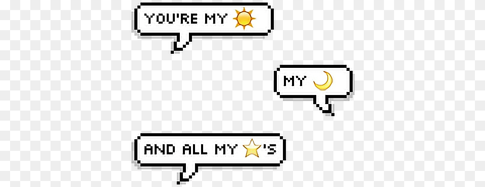 Tumblr Stars Cute Realitionships Sun Moon Aesthetic Chat Bubble, Symbol, Text Free Png