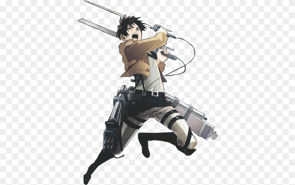 Tumblr Static Snk Render 2 Attack On Titan Eren No Background, Book, Comics, Publication, Adult Free Png Download