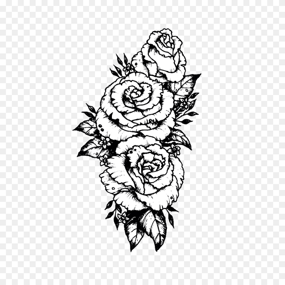 Tumblr Sticker Stickers Flower Flowers Rose Roses Black, Art, Drawing, Baby, Person Free Png