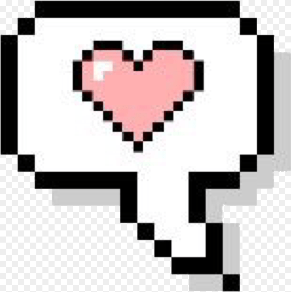 Tumblr Stickers Tumblr Pixel Art Picsart Pixel Speech Bubble Heart Free Transparent Png