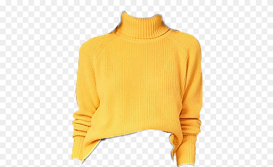 Tumblr Sweater Yellow Aesthetic Yellow Aesthetic Clothes, Clothing, Knitwear, Sweatshirt, Blouse Png Image