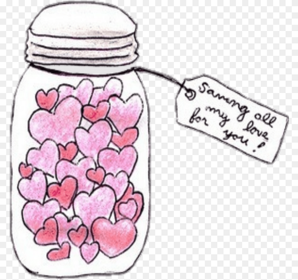 Tumblr Transparent Love Clipart Tumblr Transparent Love, Jar, Flower, Petal, Plant Free Png Download