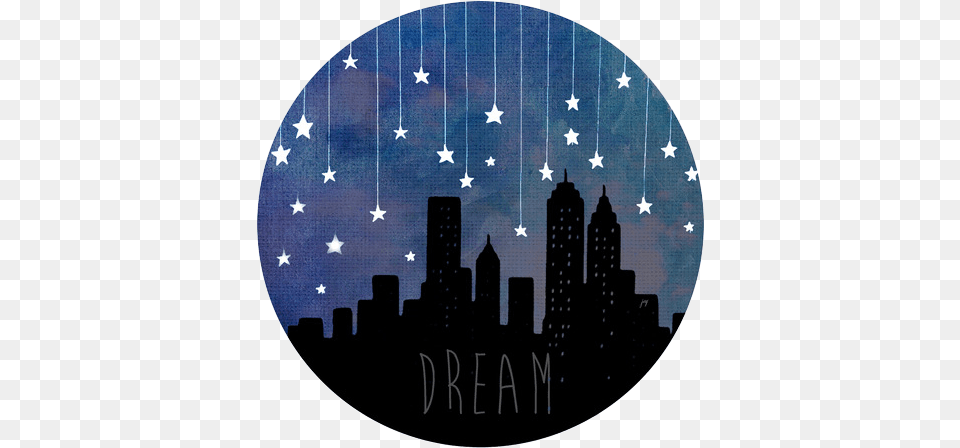 Tumblr Transparents Blue City Lights Aesthetic Painting, Nature, Night, Outdoors, Chandelier Png