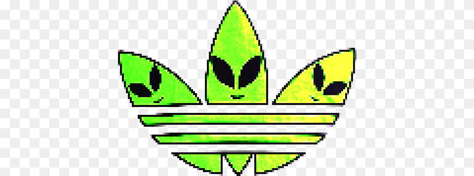 Tumblr Trippy Aesthetic Cartoon Characters Alien Adidas Logo, Leaf, Plant, Nature, Outdoors Free Png