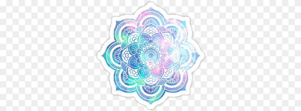 Tumblr Watercolor Colorful Colours Mandala Clip Art Black And White, Pattern, Graphics, Doodle, Drawing Png Image
