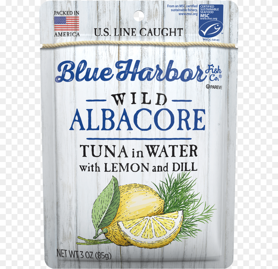 Tuna In Water With Lemon And Dill Juicebox, Book, Publication, Plant, Citrus Fruit Free Png Download