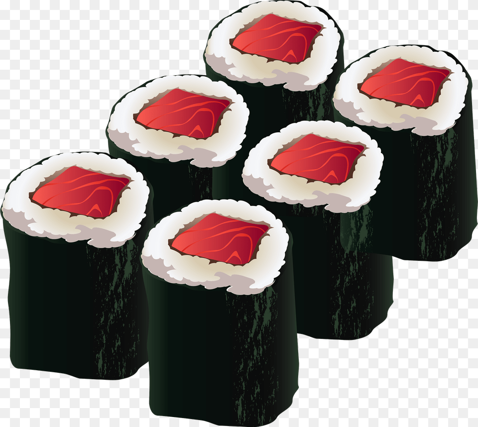 Tuna Sushi Roll Food Clipart, Dish, Grain, Meal, Produce Png