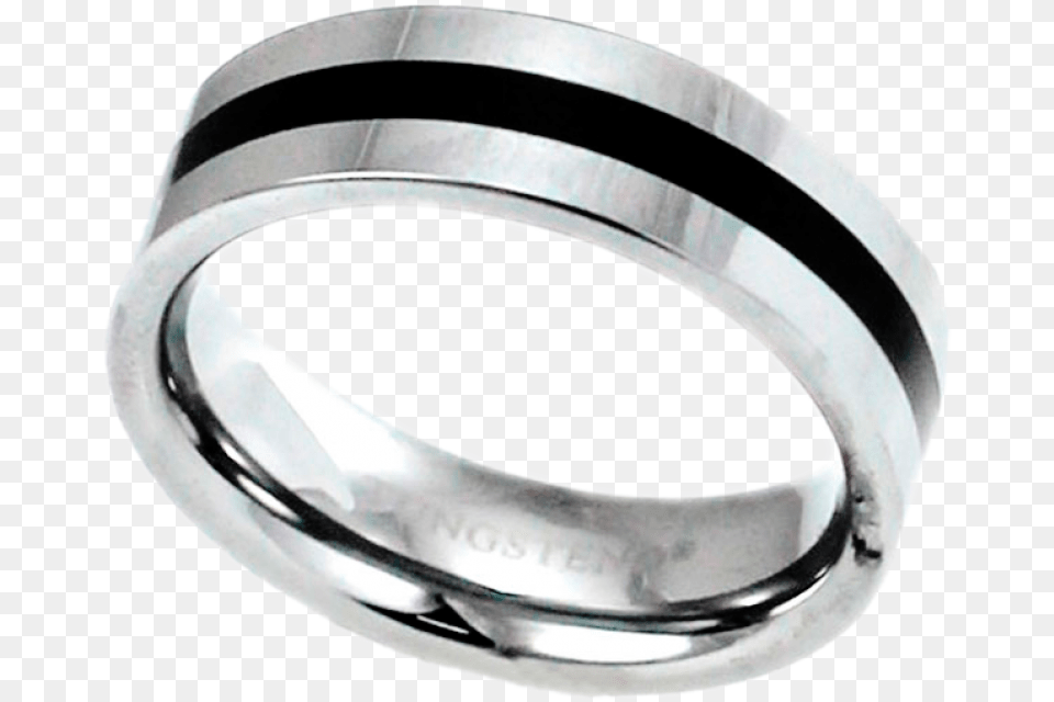 Tungsteno Anillo Yjr 146 Anillo Plateado Con Linea Negra, Accessories, Jewelry, Platinum, Ring Png