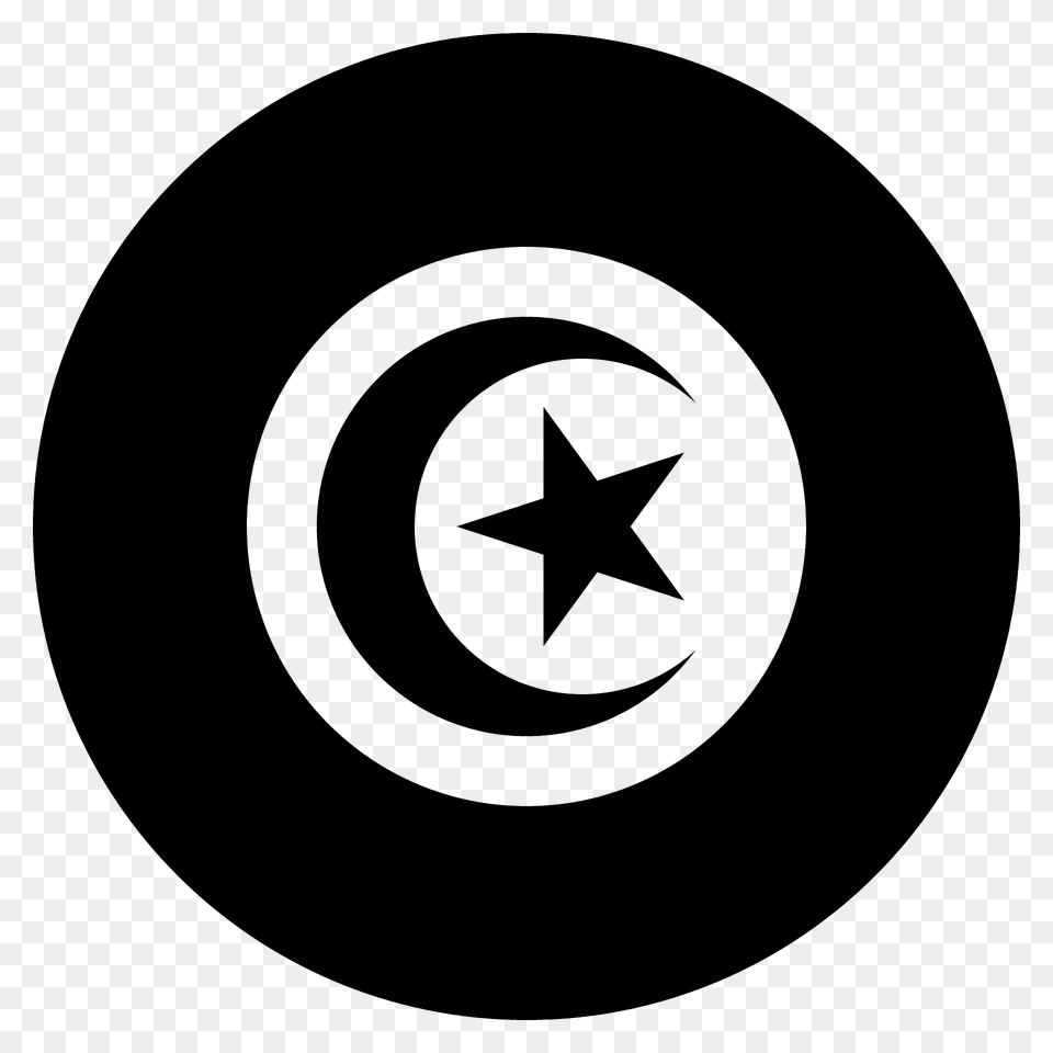 Tunisia Flag Emoji Clipart, Star Symbol, Symbol, Disk Free Transparent Png